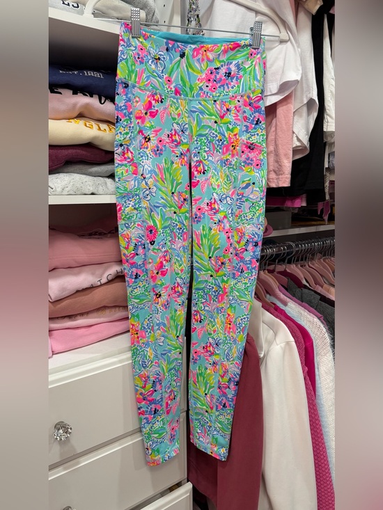 Lilly Pulitzer Pants - Lilly Pulitzer Aqua Floral High-Rise Leggings